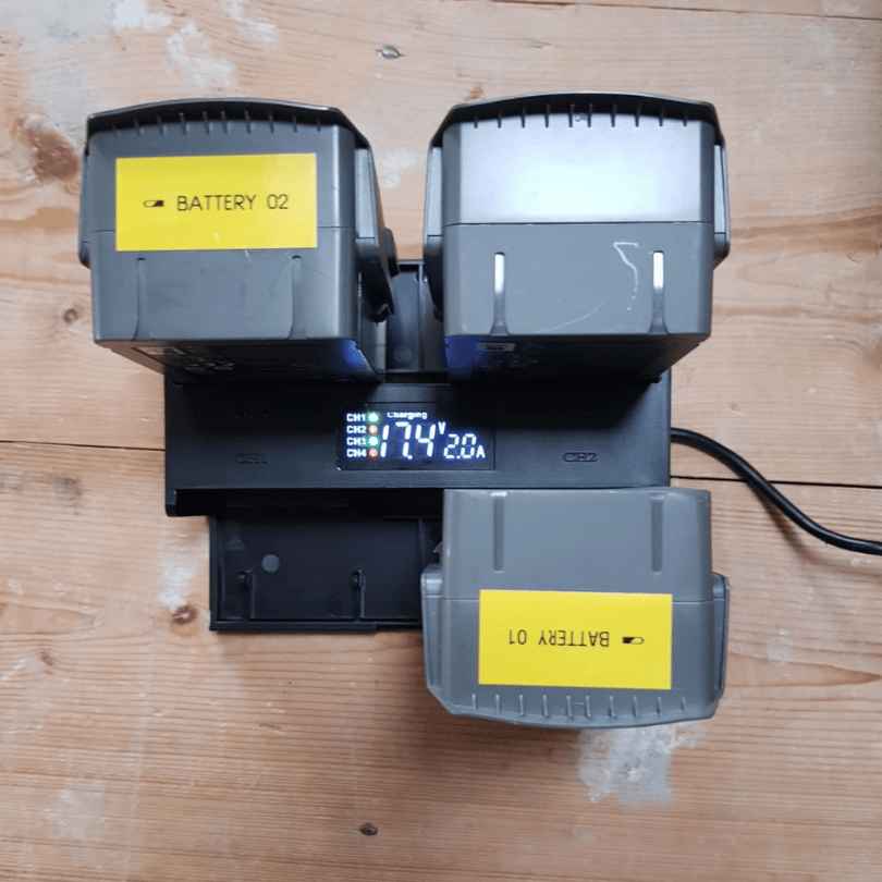 3 drone batteries charging 21 11zon