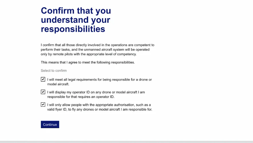 Agree to Your Responsibilities