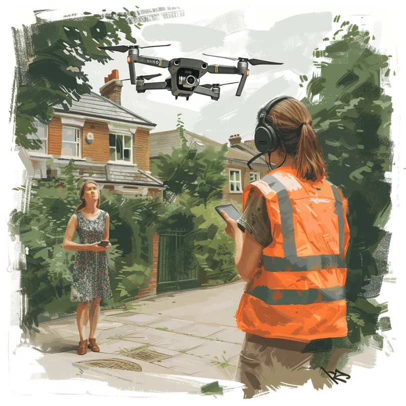 capturing details from drone pilot