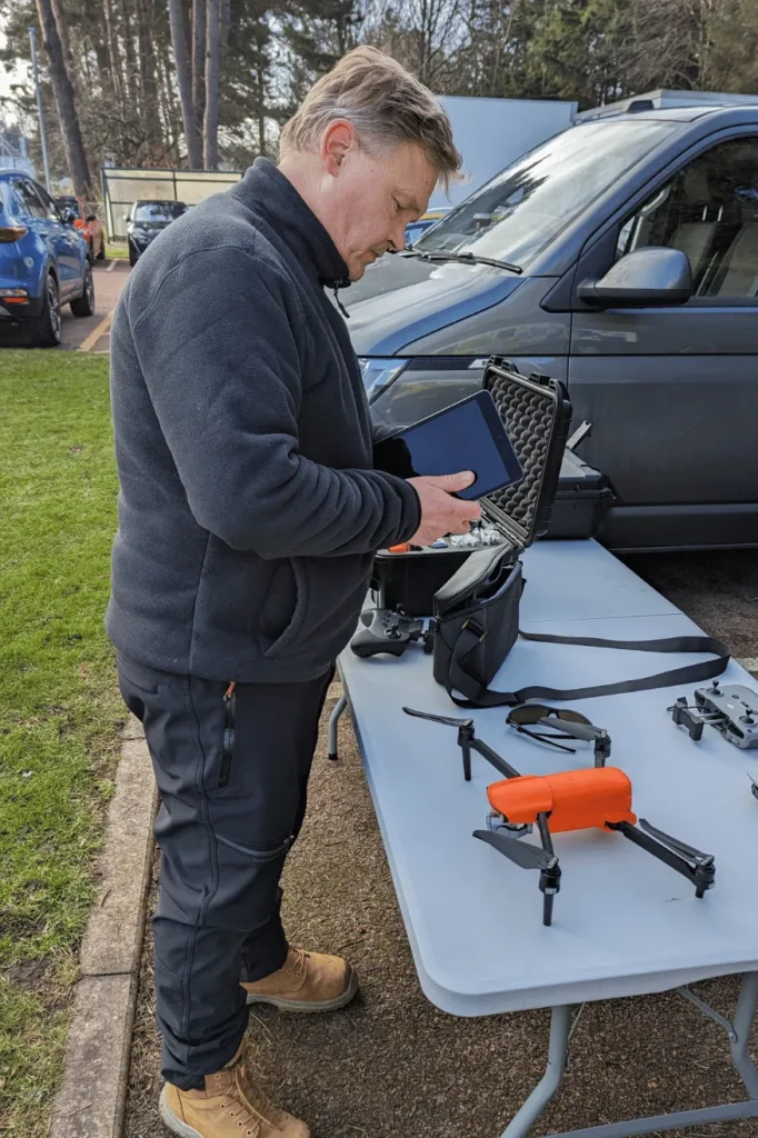 checking drone wind levels