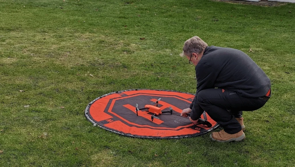 flying drone in public park uk