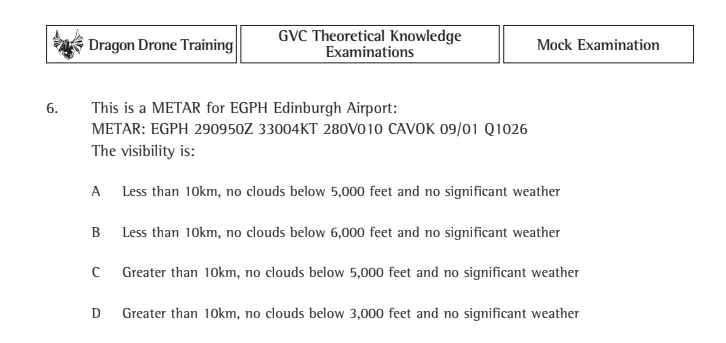 taf drone training test question