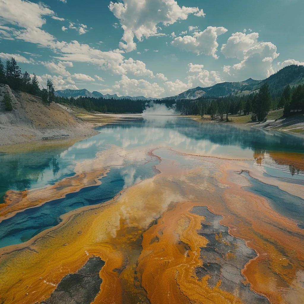 flying drone over national park usa 7