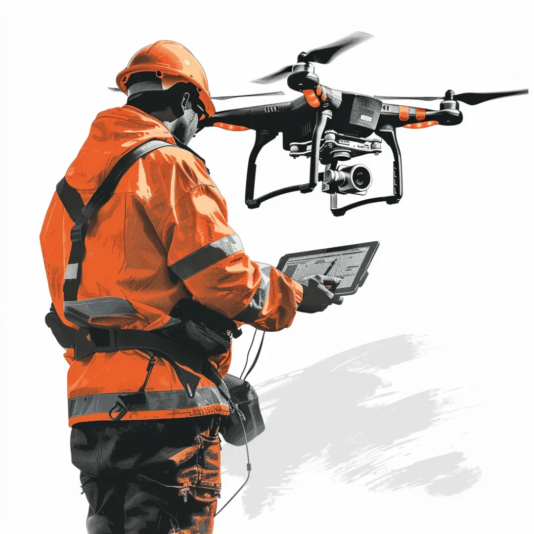 me performing solar survey with thermal drone