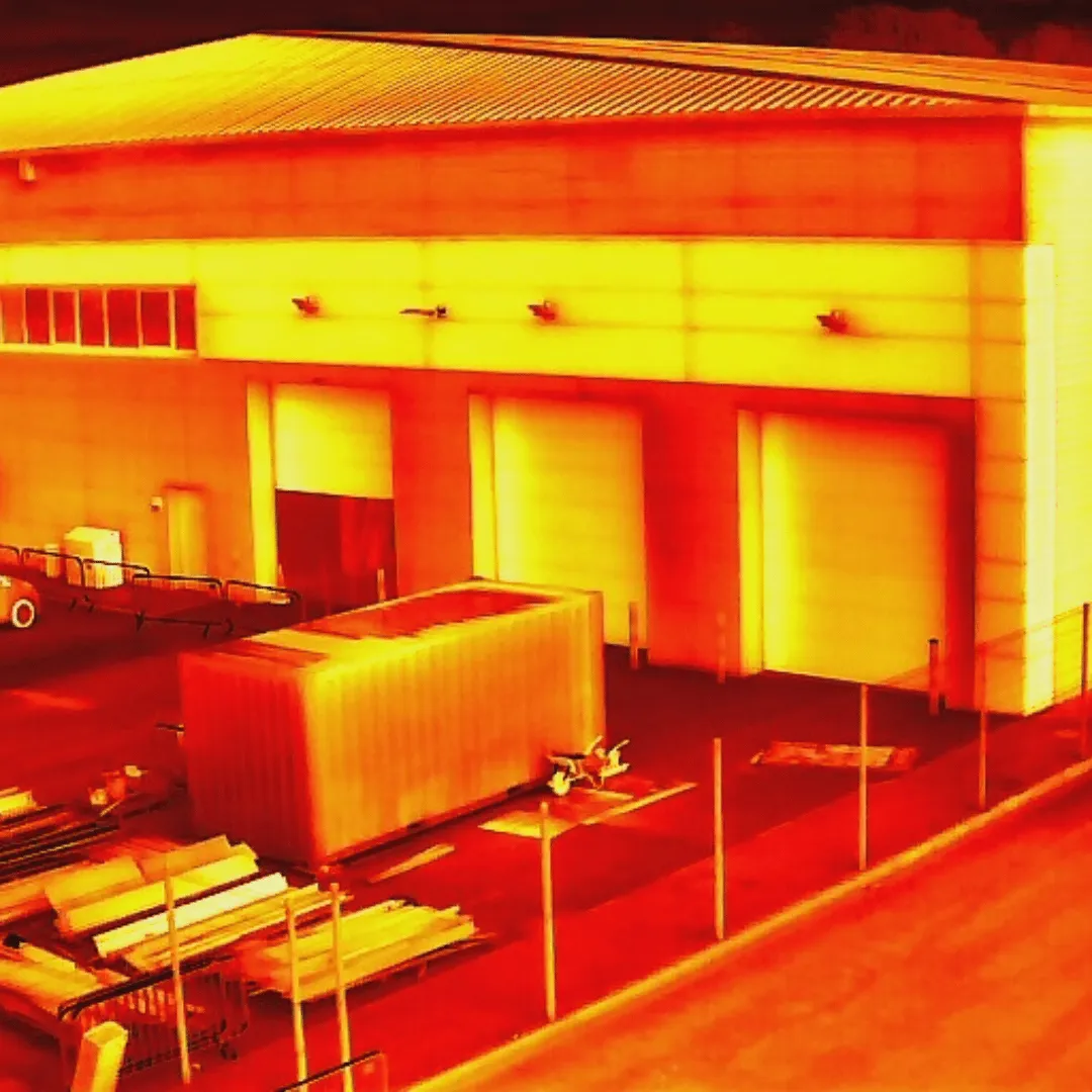 thermal imaging of commercial property by drone 2
