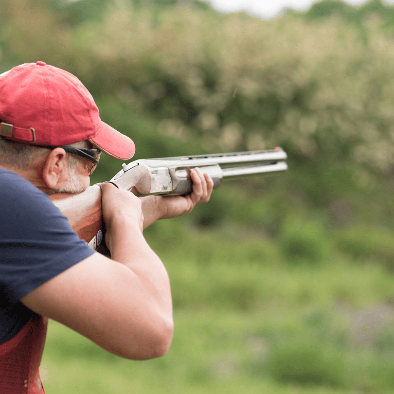 man shooting at drone