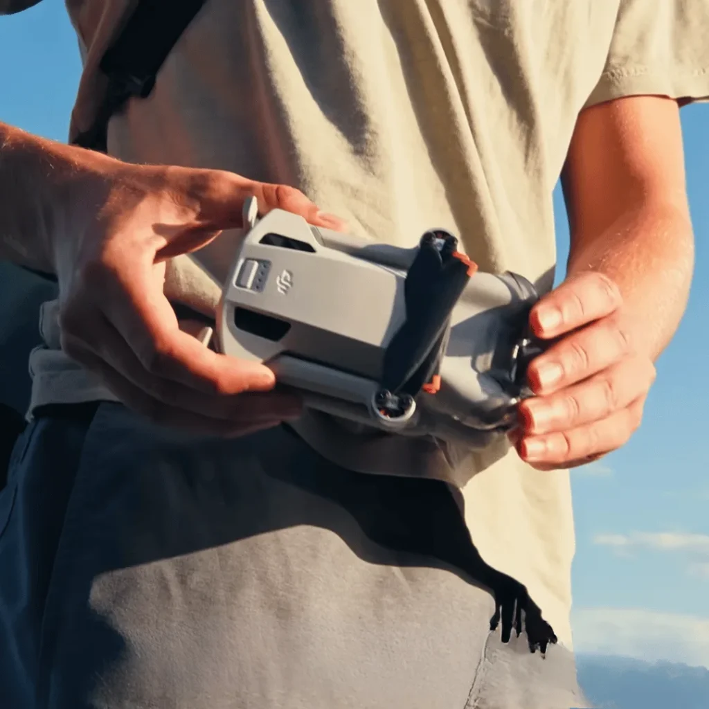dji mini 4 pro taken out of bag